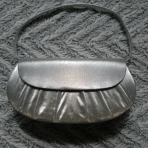 Silver convertible handbag